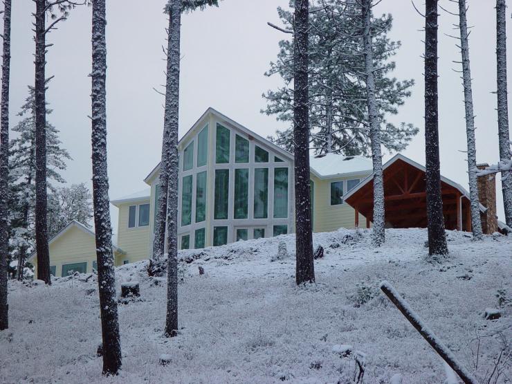 Hill top location on 5 beautiful acres over looking Fern Ridge and the Coast Range.